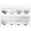 8pcs/set Premium Hair Clipper Cutting TRANSPARENT Guide Comb Guards Tool Kit For WAHL #8COMT